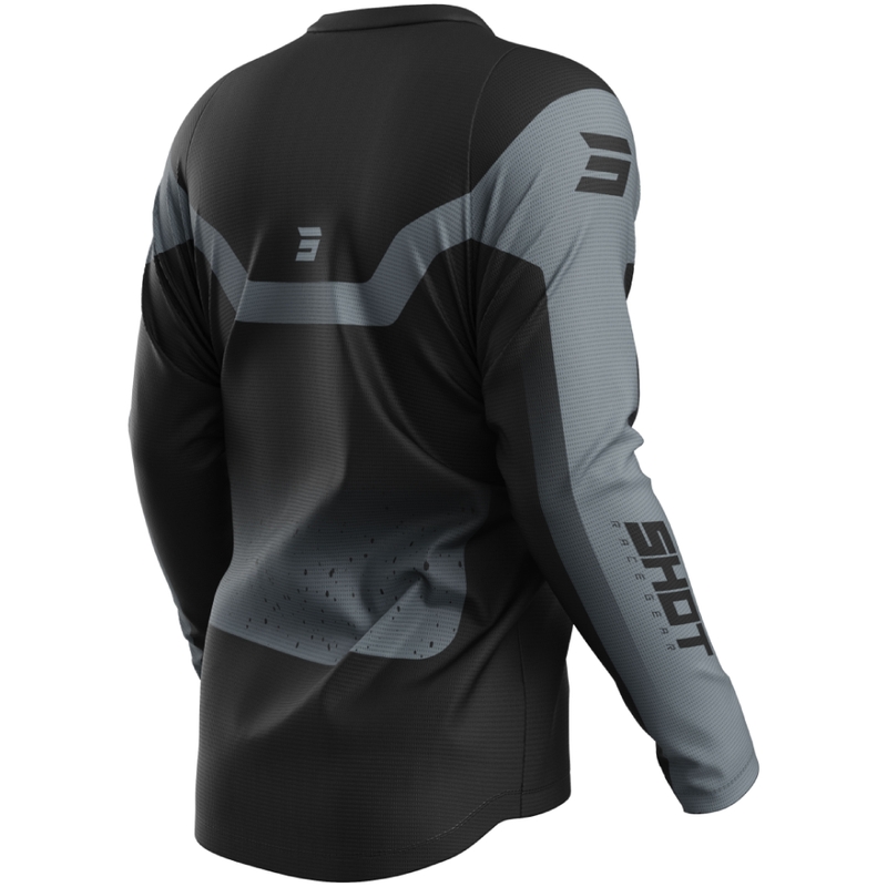 Motokros majica Shot Devo Blast črno-siva