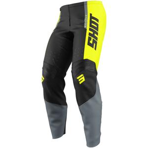 Otroške motokros hlače Shot Draw League fluo rumene barve