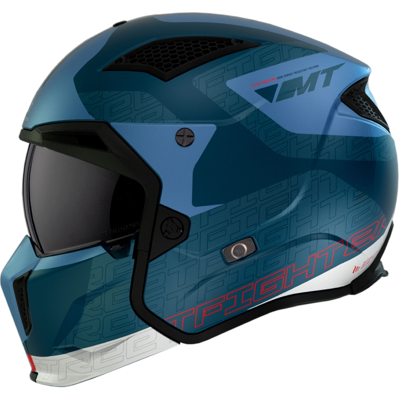 Odprta čelada z masko MT Streetfighter SV Totem C17 belo-modra