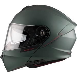 Motoristična čelada na preklop MT Genesis SV Solid A6 zelena mat