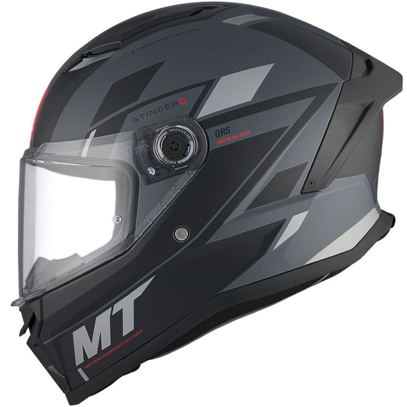 MT Stinger 2 Solid Zivze Black-Grey Matte Integral Motoristična čelada razprodaja