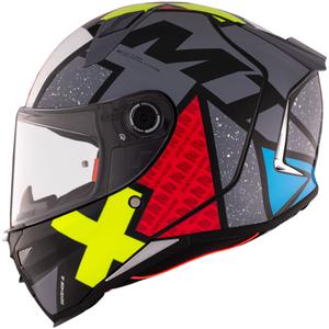 Integralna motoristična čelada MT REVENGE 2 S Light CO sijajna črno-rdeče-rumena