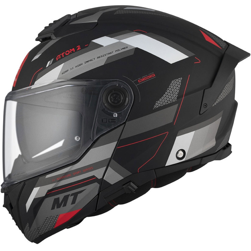 MT ATOM 2 SV BAST D5 motoristična čelada mat črno-sivo-bela