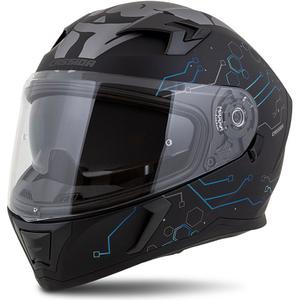 Cassida 3.0 Integrirana motoristična čelada Hack blue-black matte