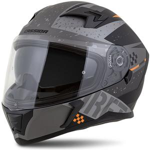 Integral motoristična čelada Cassida Integral 3.0 DRFT mat sivo-črno-oranžna