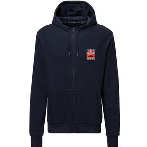 Modro-oranžen pulover s kapuco z logotipom KTM