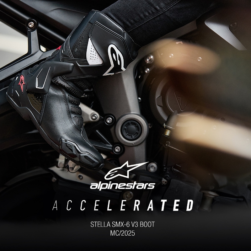 Alpinestars Stella SMX-6 3 ženski motoristični škornji črno-beli-roza
