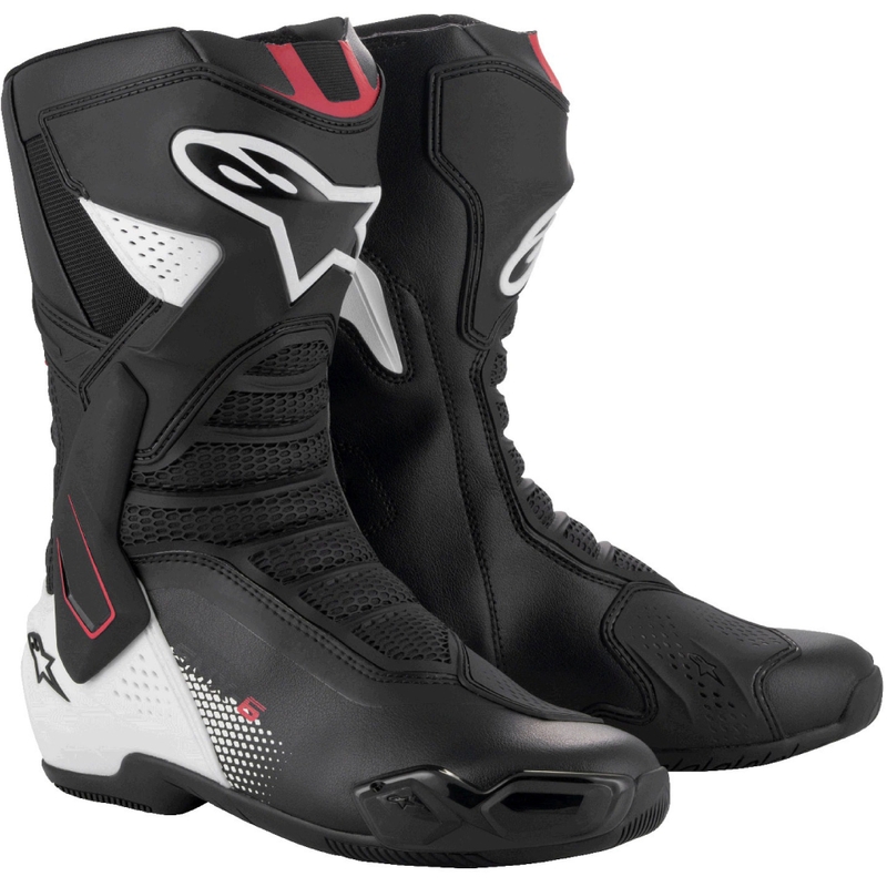 Motoristični škornji Alpinestars SMX-6 3 črno-belo-rdeči