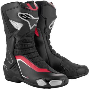 Motoristični škornji Alpinestars SMX-6 3 črno-srebrno-rdeči