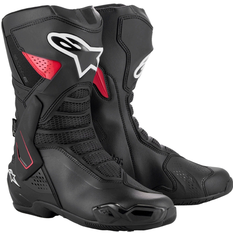 Motoristični škornji Alpinestars SMX-6 3 Drystar črno-rdeči