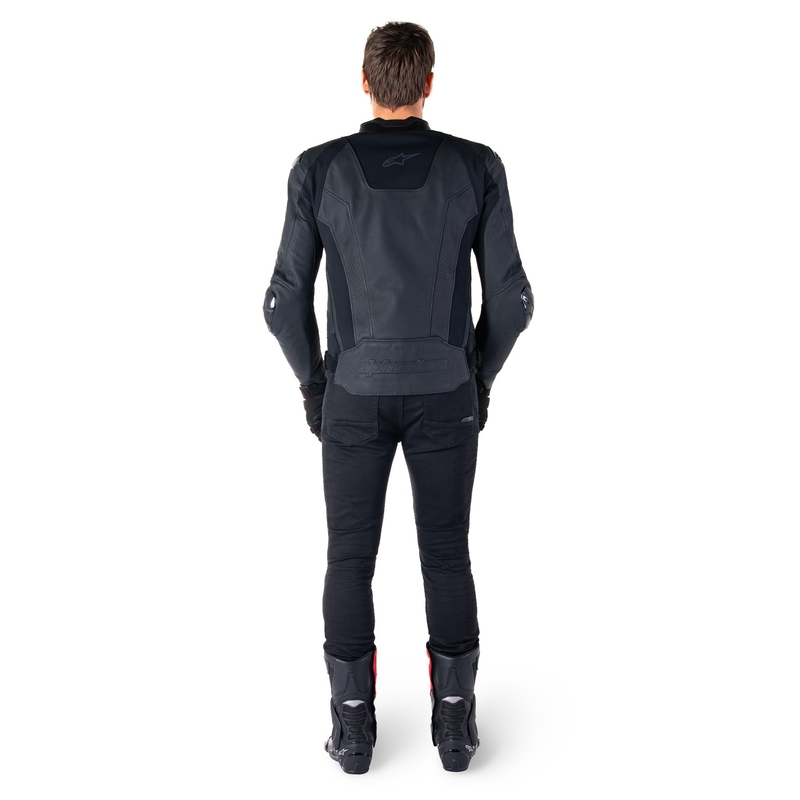 Alpinestars Missile 3 usnjena motoristična jakna črno-črna