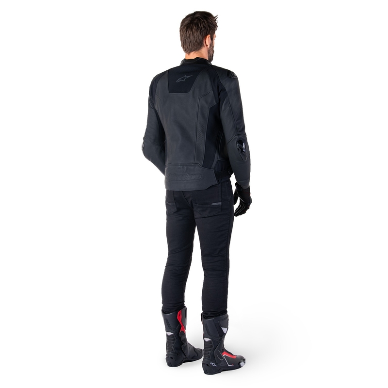Alpinestars Missile 3 usnjena motoristična jakna črno-črna