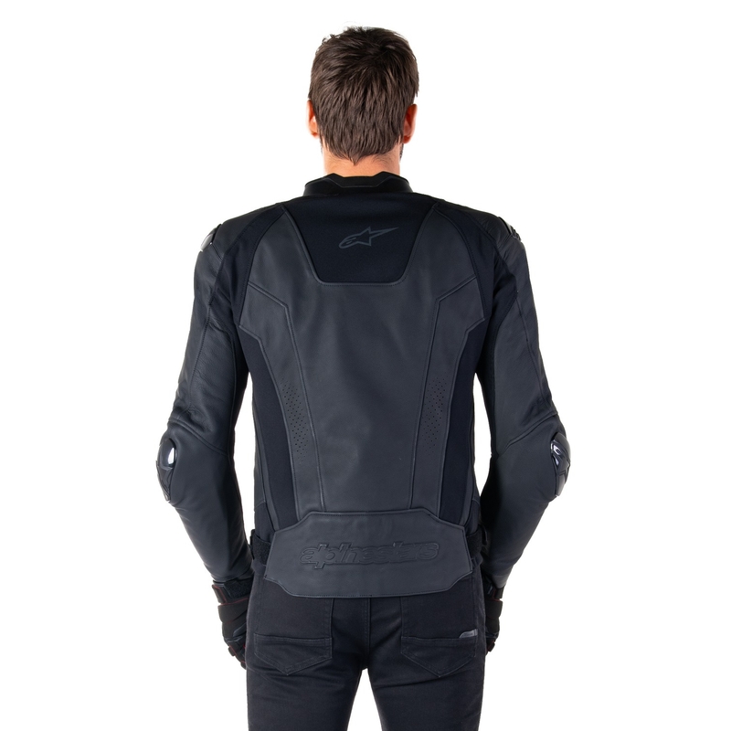 Alpinestars Missile 3 usnjena motoristična jakna črno-črna