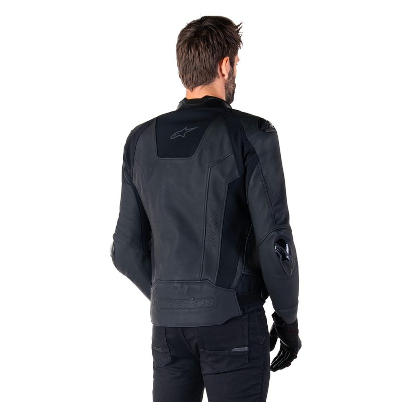 Alpinestars Missile 3 usnjena motoristična jakna črno-črna