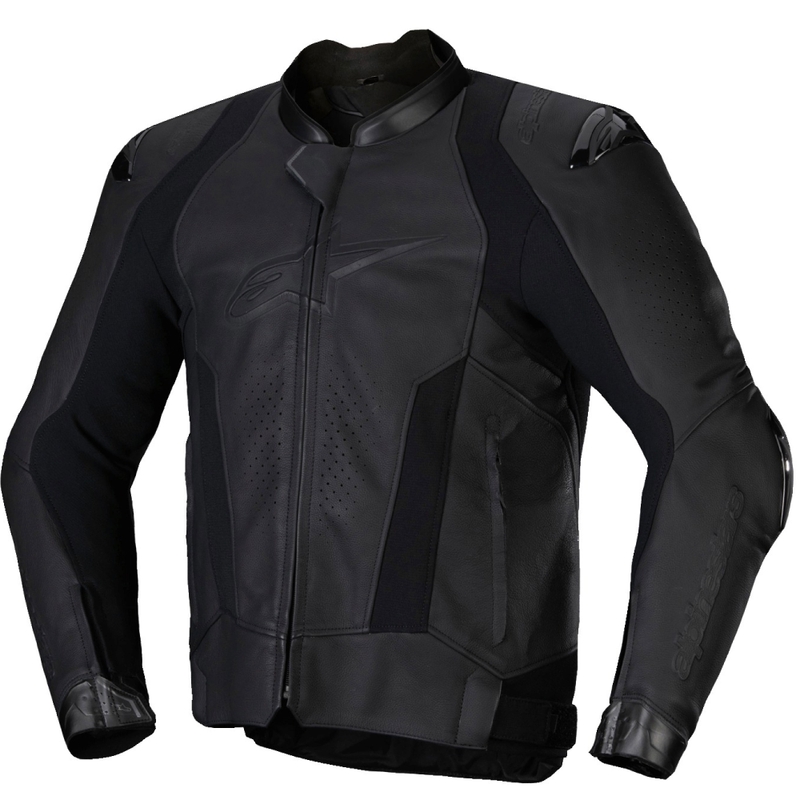 Alpinestars Missile 3 usnjena motoristična jakna črno-črna