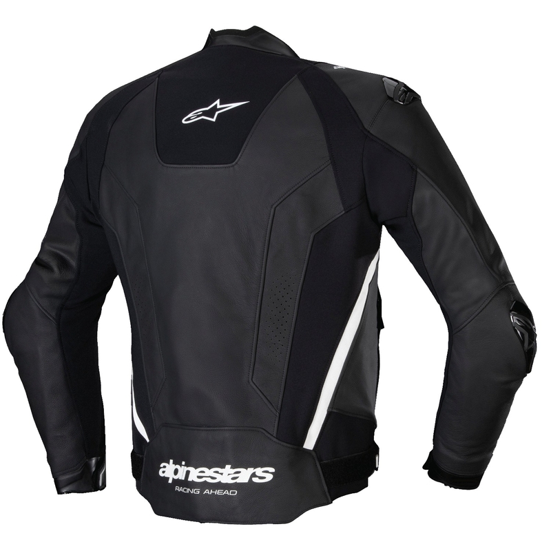 Usnjena motoristična jakna Alpinestars Missile 3 črno-bela