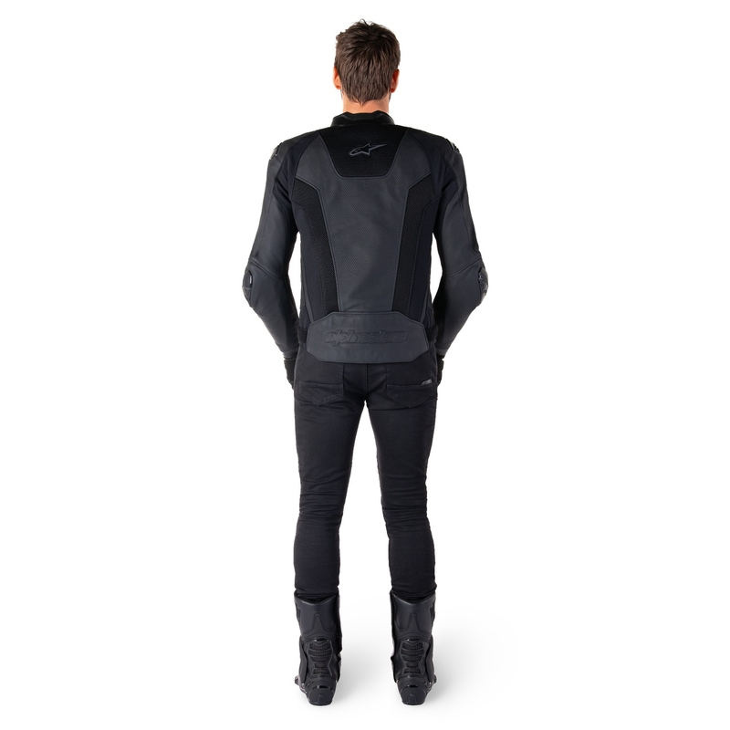 Alpinestars Missile 3 Airflow usnjena motoristična jakna črno-črna