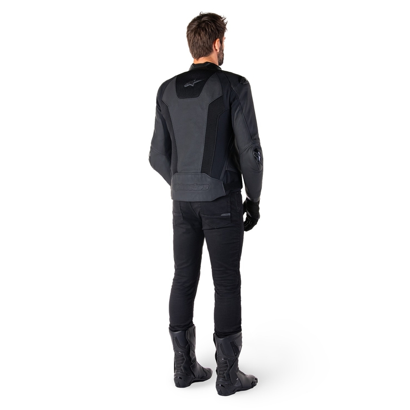 Alpinestars Missile 3 Airflow usnjena motoristična jakna črno-črna