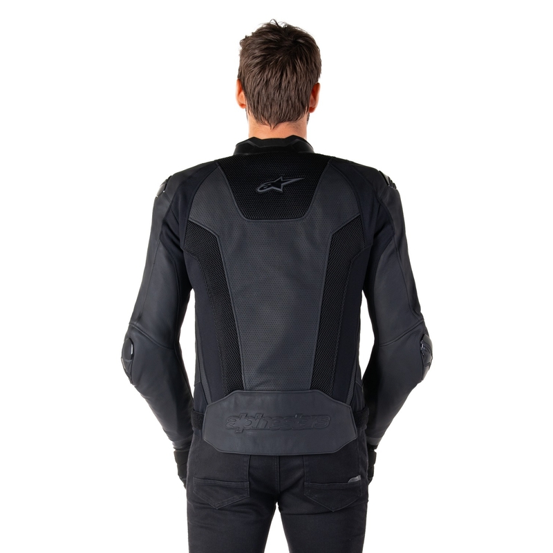 Alpinestars Missile 3 Airflow usnjena motoristična jakna črno-črna
