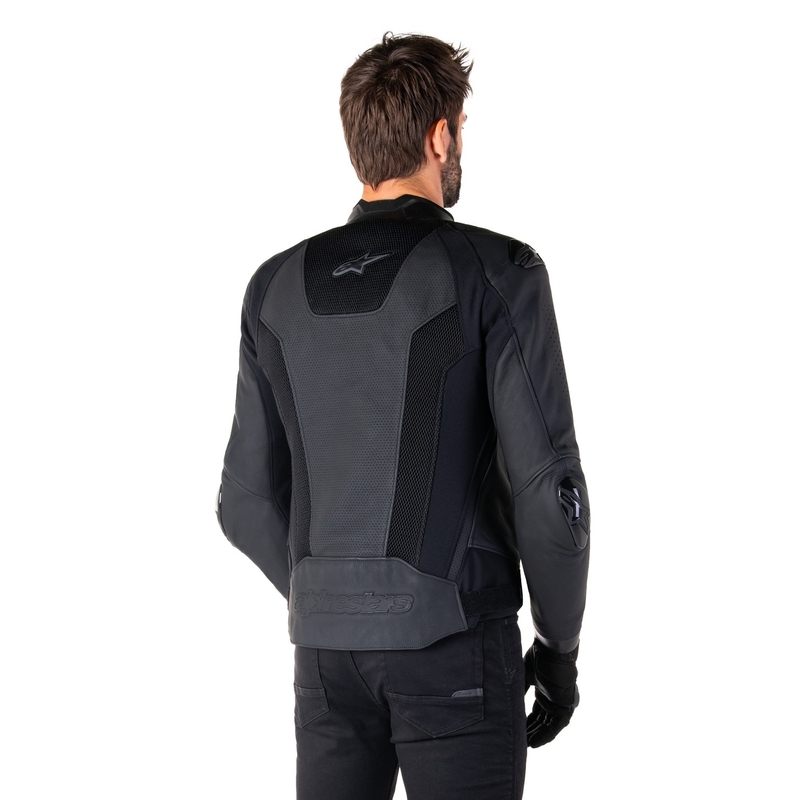 Alpinestars Missile 3 Airflow usnjena motoristična jakna črno-črna