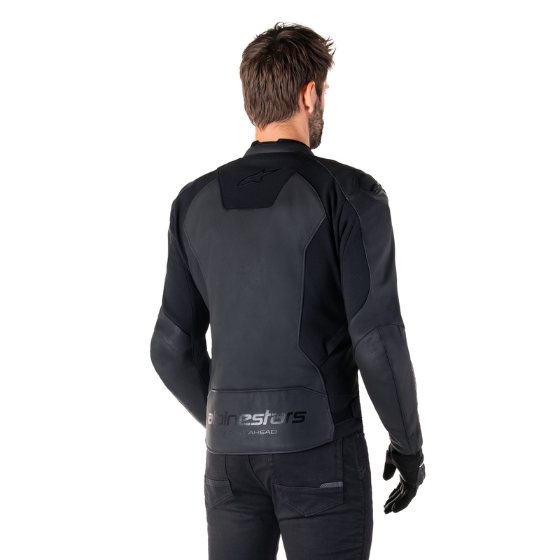 Alpinestars Faster 3 usnjena motoristična jakna črno-črna
