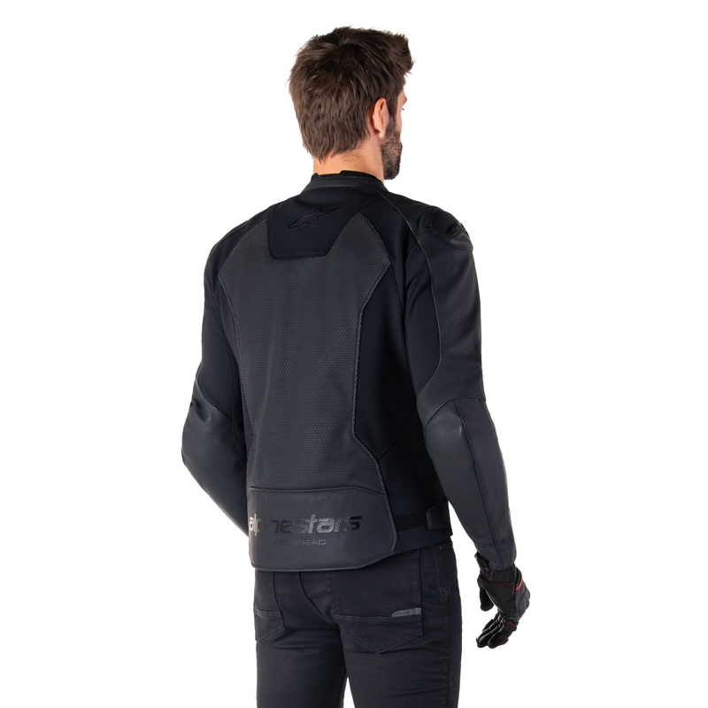 Alpinestars Faster 3 Airflow usnjena motoristična jakna črno-črna