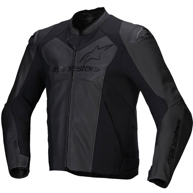 Alpinestars Faster 3 Airflow usnjena motoristična jakna črno-črna
