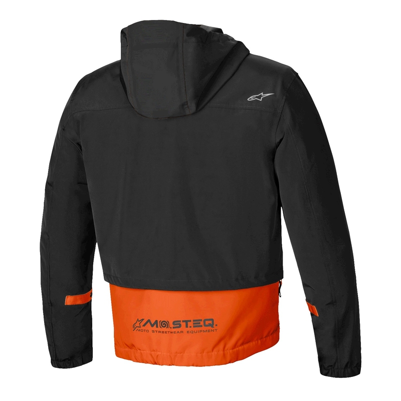 Motoristična jakna Alpinestars Mootant Waterproof Parka črno-fluo oranžna