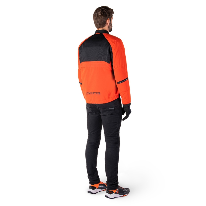Motoristična jakna Alpinestars Mootant Waterproof Parka črno-fluo oranžna