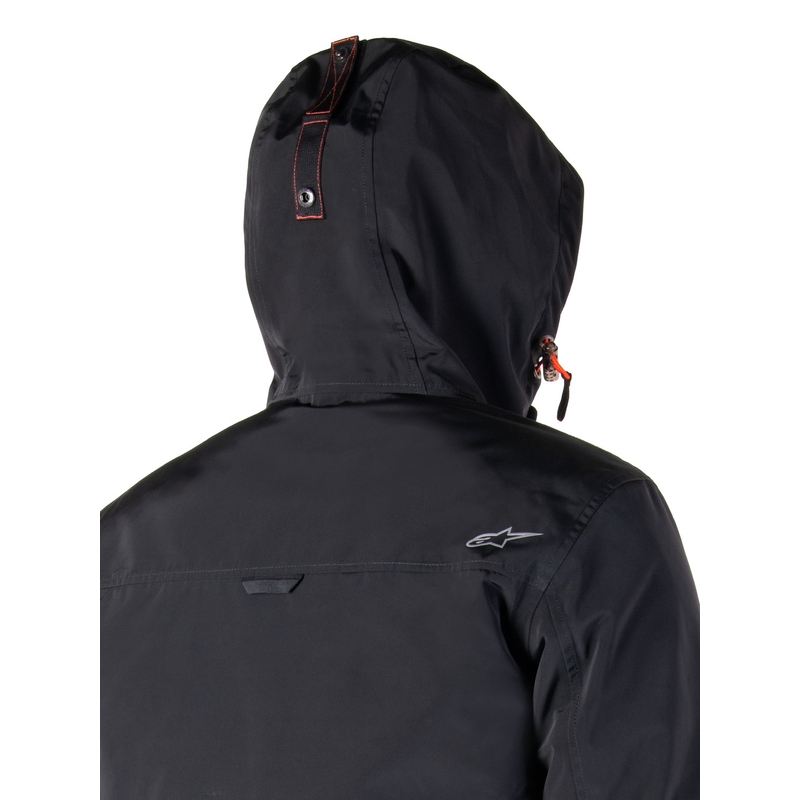 Motoristična jakna Alpinestars Mootant Waterproof Parka črno-fluo oranžna