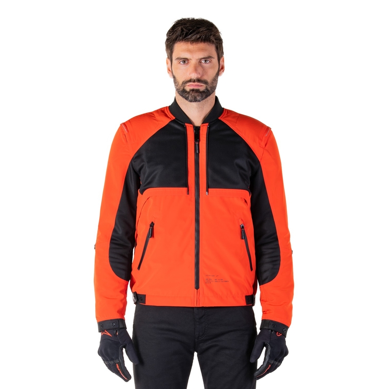 Motoristična jakna Alpinestars Mootant Waterproof Parka črno-fluo oranžna