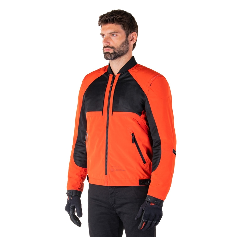Motoristična jakna Alpinestars Mootant Waterproof Parka črno-fluo oranžna