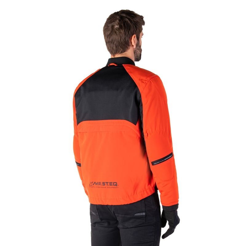 Motoristična jakna Alpinestars Mootant Waterproof Parka črno-fluo oranžna