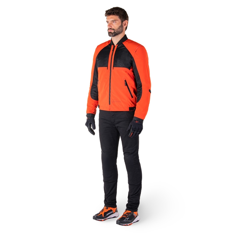 Motoristična jakna Alpinestars Mootant Waterproof Parka črno-fluo oranžna