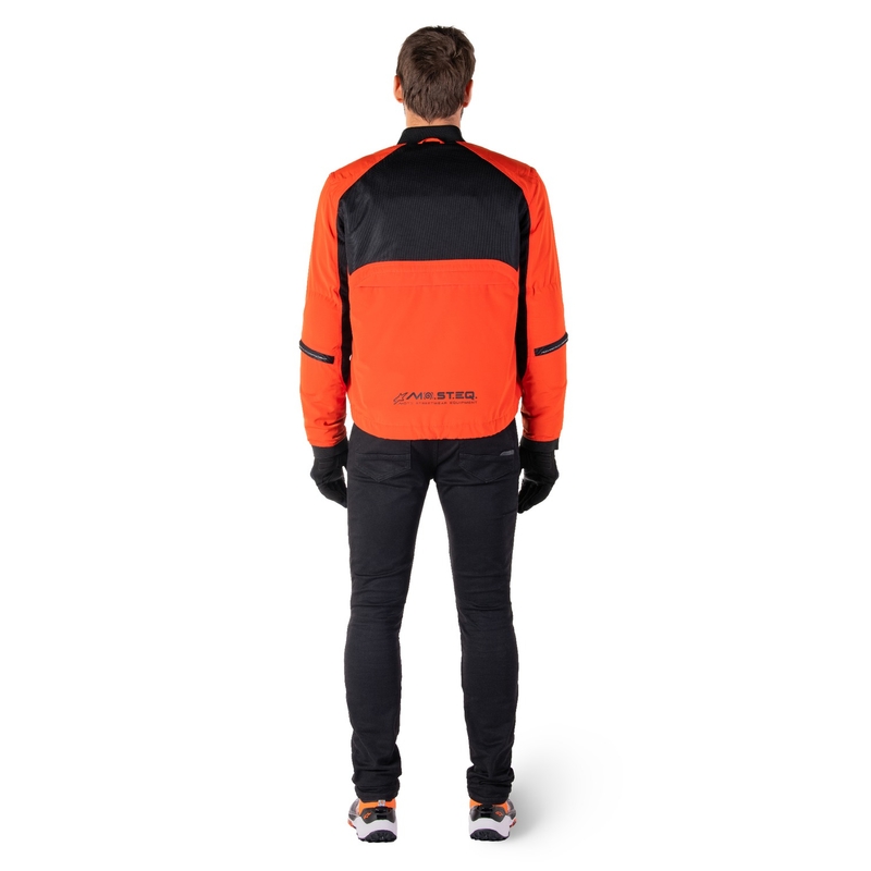 Motoristična jakna Alpinestars Mootant Waterproof Parka črno-fluo oranžna