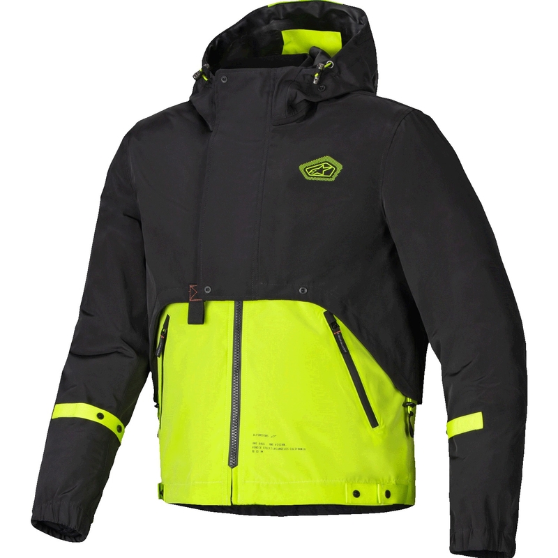Alpinestars Mootant Waterproof Parka motoristična jakna črno-fluo rumena