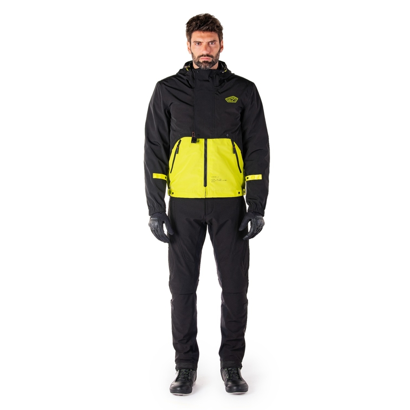 Alpinestars Mootant Waterproof Parka motoristična jakna črno-fluo rumena