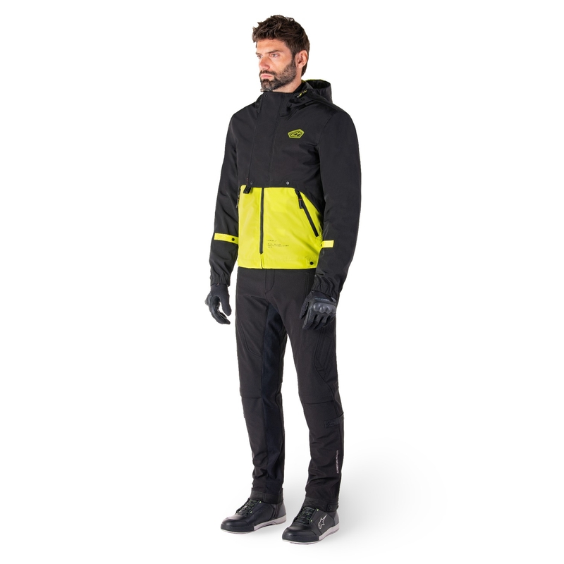 Alpinestars Mootant Waterproof Parka motoristična jakna črno-fluo rumena