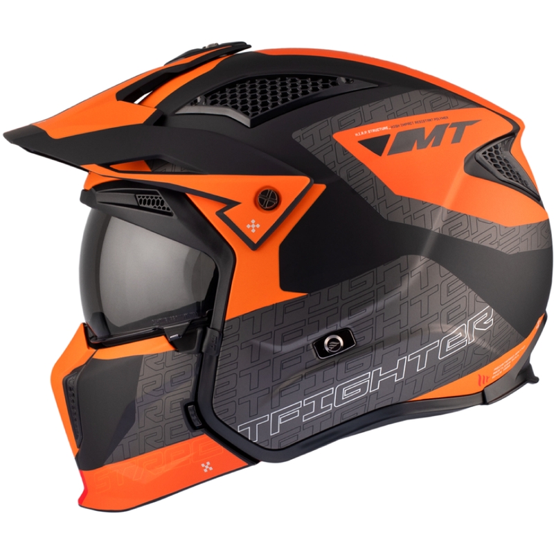 Odprta čelada z masko MT Streetfighter SV Totem B4 black-grey-orange