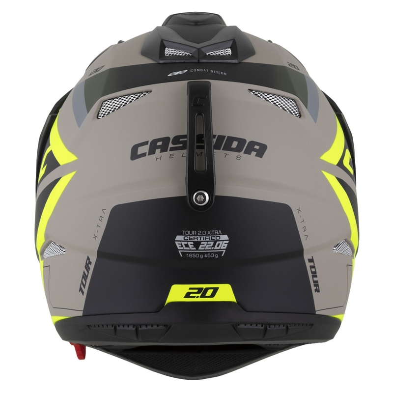Enduro čelada Cassida Tour 2.0 X-tra mat sand-fluo rumeno-zeleno-črna