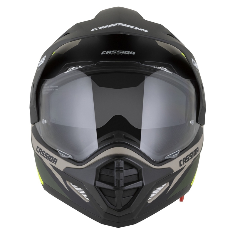 Enduro čelada Cassida Tour 2.0 X-tra mat sand-fluo rumeno-zeleno-črna