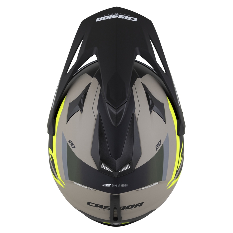 Enduro čelada Cassida Tour 2.0 X-tra mat sand-fluo rumeno-zeleno-črna