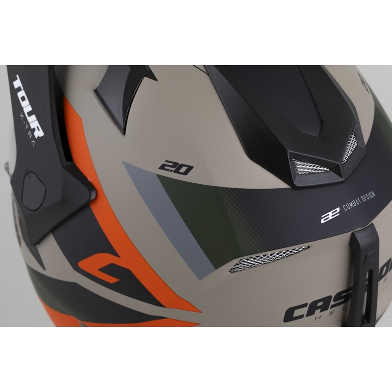 Enduro čelada Cassida Tour 2.0 X-tra mat peščeno-oranžno-zeleno-črna