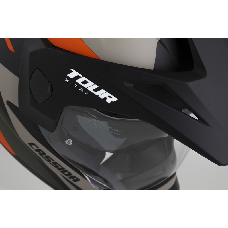 Enduro čelada Cassida Tour 2.0 X-tra mat peščeno-oranžno-zeleno-črna