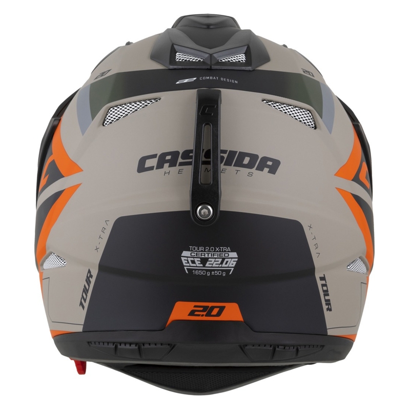 Enduro čelada Cassida Tour 2.0 X-tra mat peščeno-oranžno-zeleno-črna