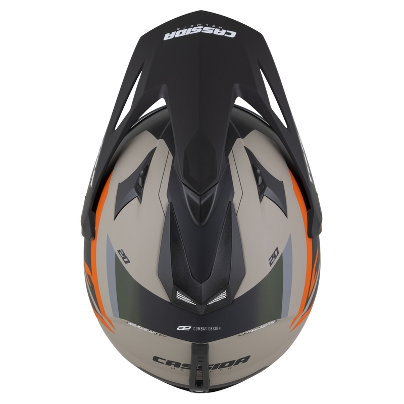 Enduro čelada Cassida Tour 2.0 X-tra mat peščeno-oranžno-zeleno-črna