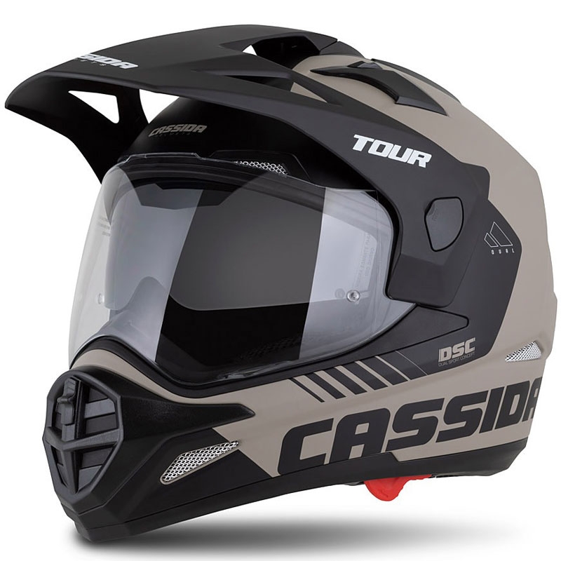 Enduro čelada Cassida Tour 2.0 Dual mat peščeno-črna