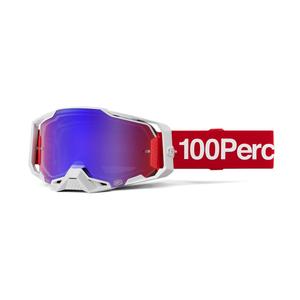 Motokros očala 100% ARMEGA Corbin rdeča z modrim pleksi steklom