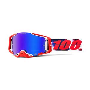 Motokros očala 100% ARMEGA Morpho z modrim pleksi steklom HIPER
