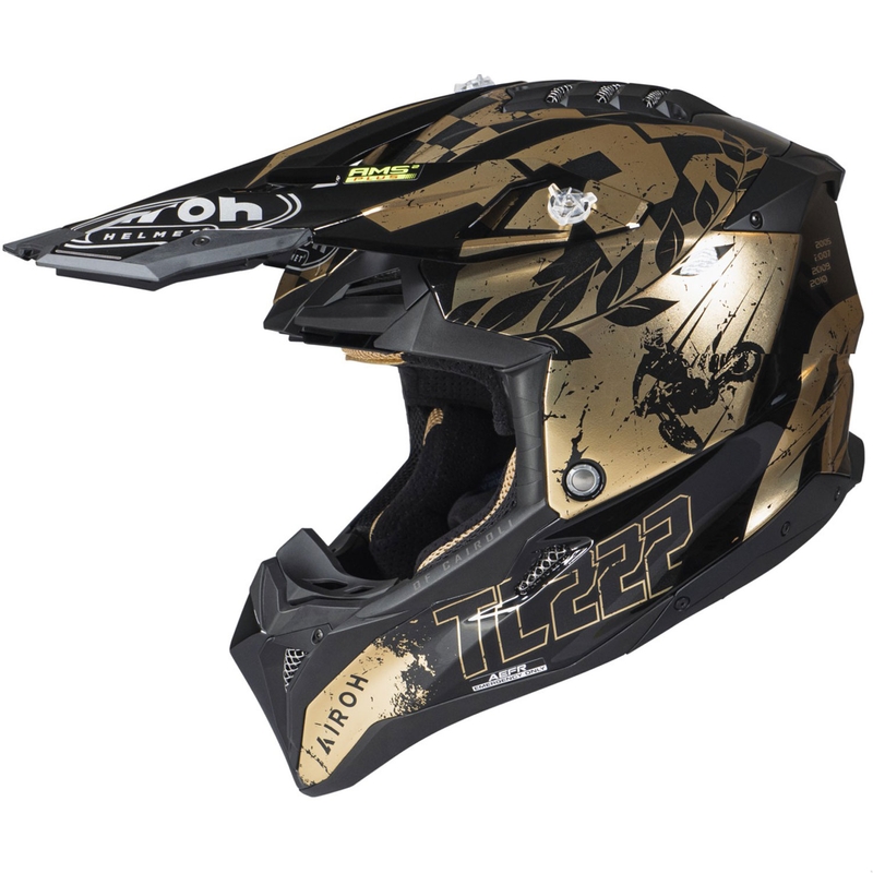 Motokros čelada Airoh Aviator 3.0 "TC 222 THE LEGEND" črno-zlata